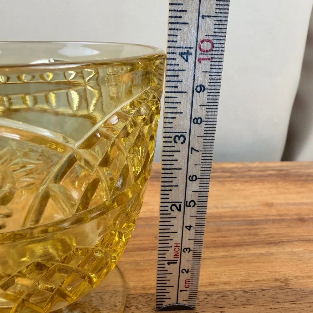 Federal Glass Rosemary Mayfair Yellow Depression Glass Creamer and Sugar Set